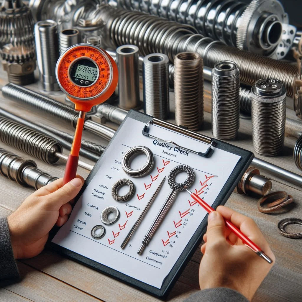 checking the Quality of heating elements noted on a notepad